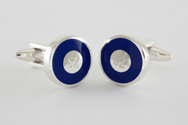 Engraved initials Cuff links