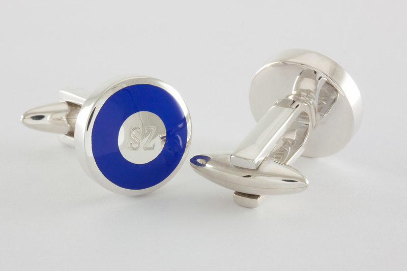 Engraved initials Cuff links